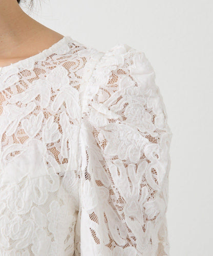 【à Nice (ア ・ニース)】工藝蕾絲襯衫