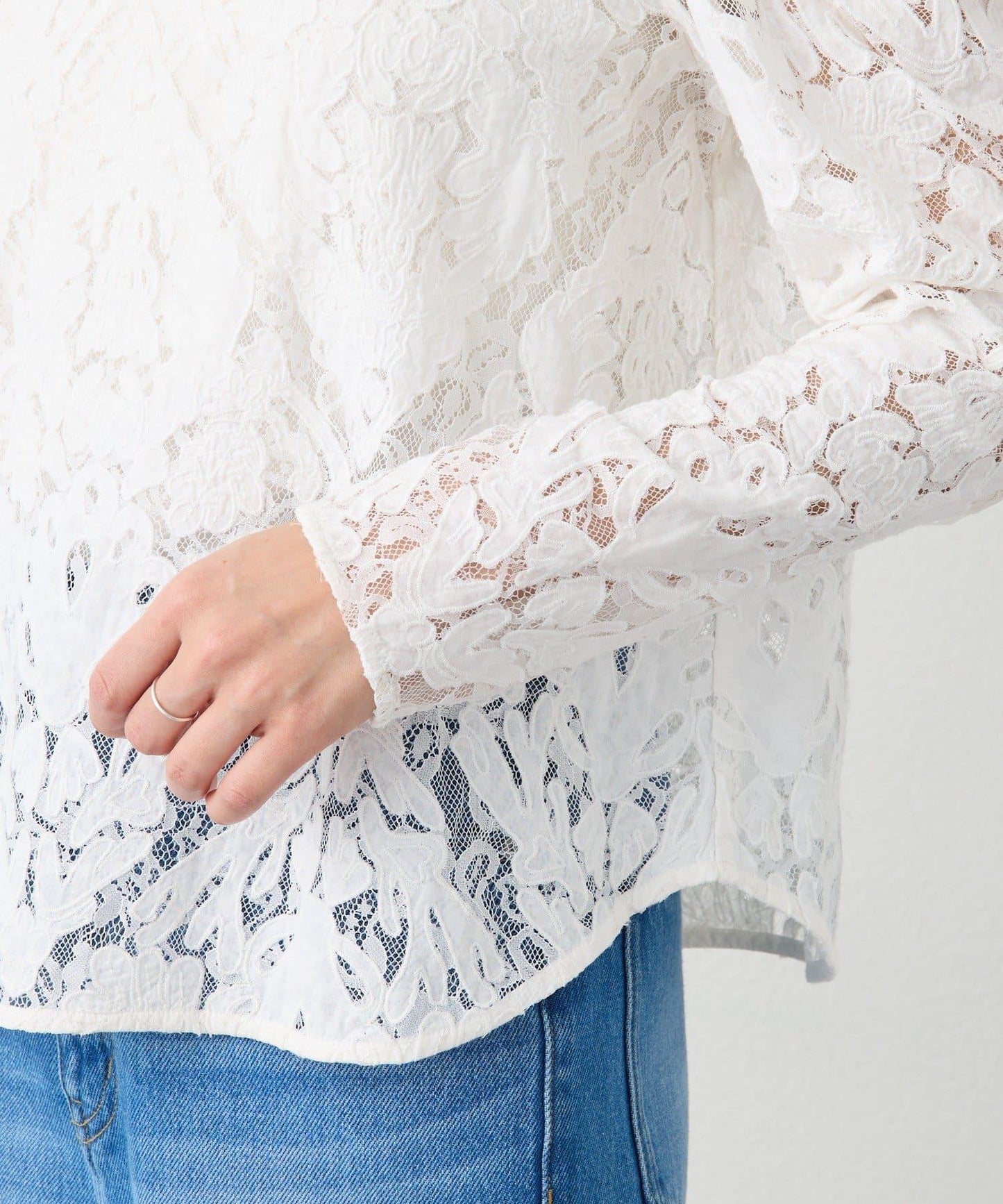 【à Nice (ア ・ニース)】工藝蕾絲襯衫