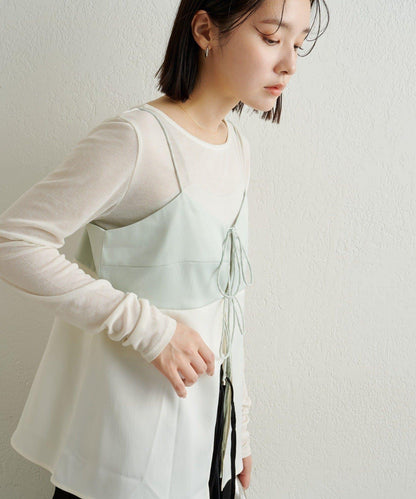 緞面蝴蝶結吊帶背心