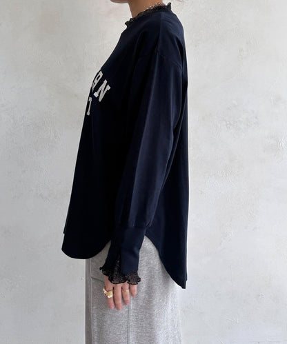 植絨字母疊穿上衣