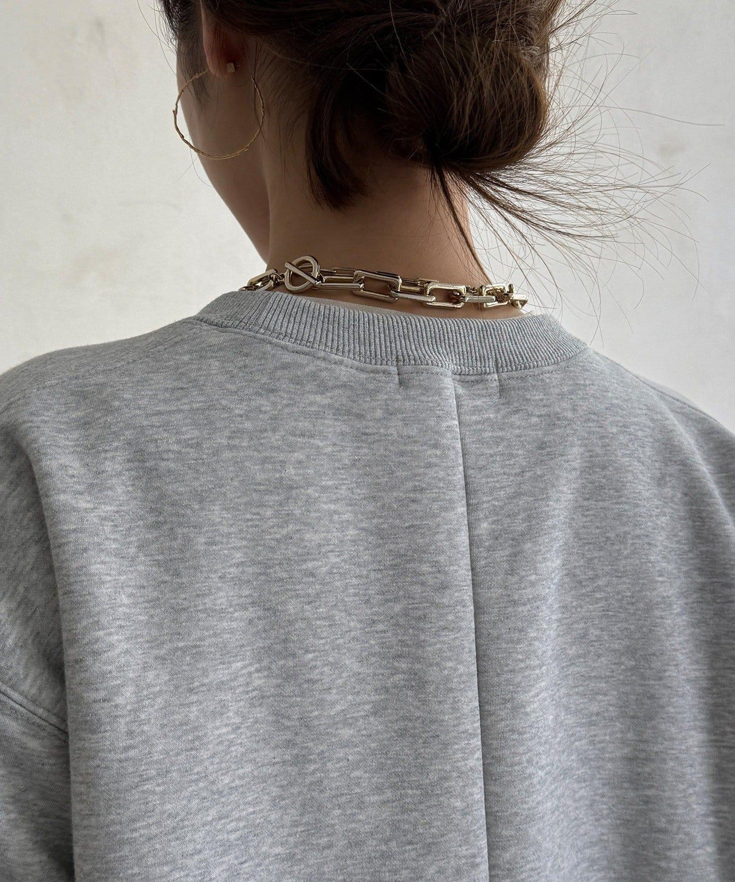 背部拉鍊照片印花加絨上衣