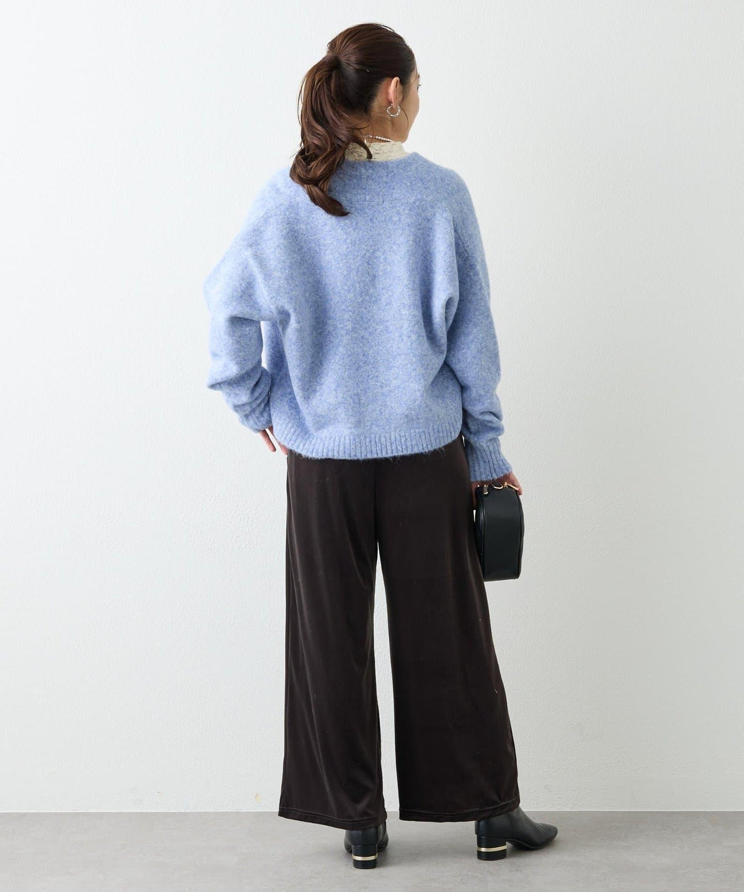 舒適穿著感透視天鵝絨休閒褲