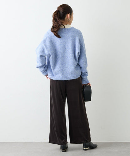 舒適穿著感透視天鵝絨休閒褲