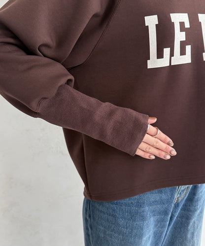 袖口羅紋箱型Logo上衣