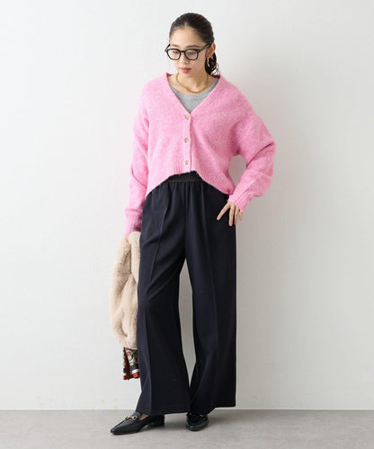 柔軟觸感狐狸絨V領開衫