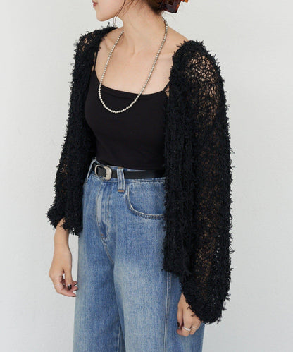 【26SS】網紗紗線點點開衫