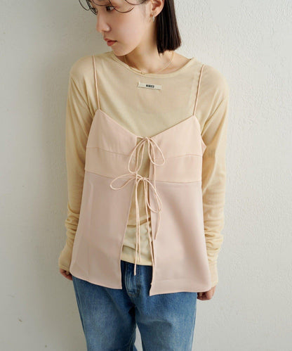 緞面蝴蝶結吊帶背心