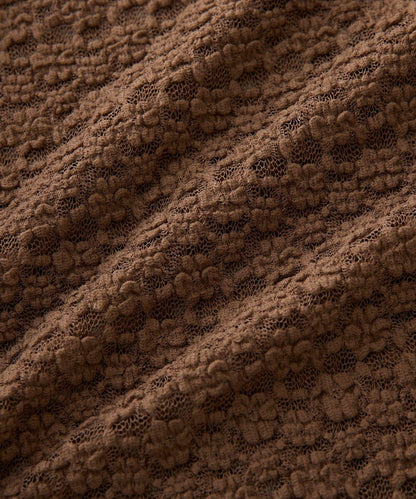 大人可愛◎彈力蕾絲高領套頭衫