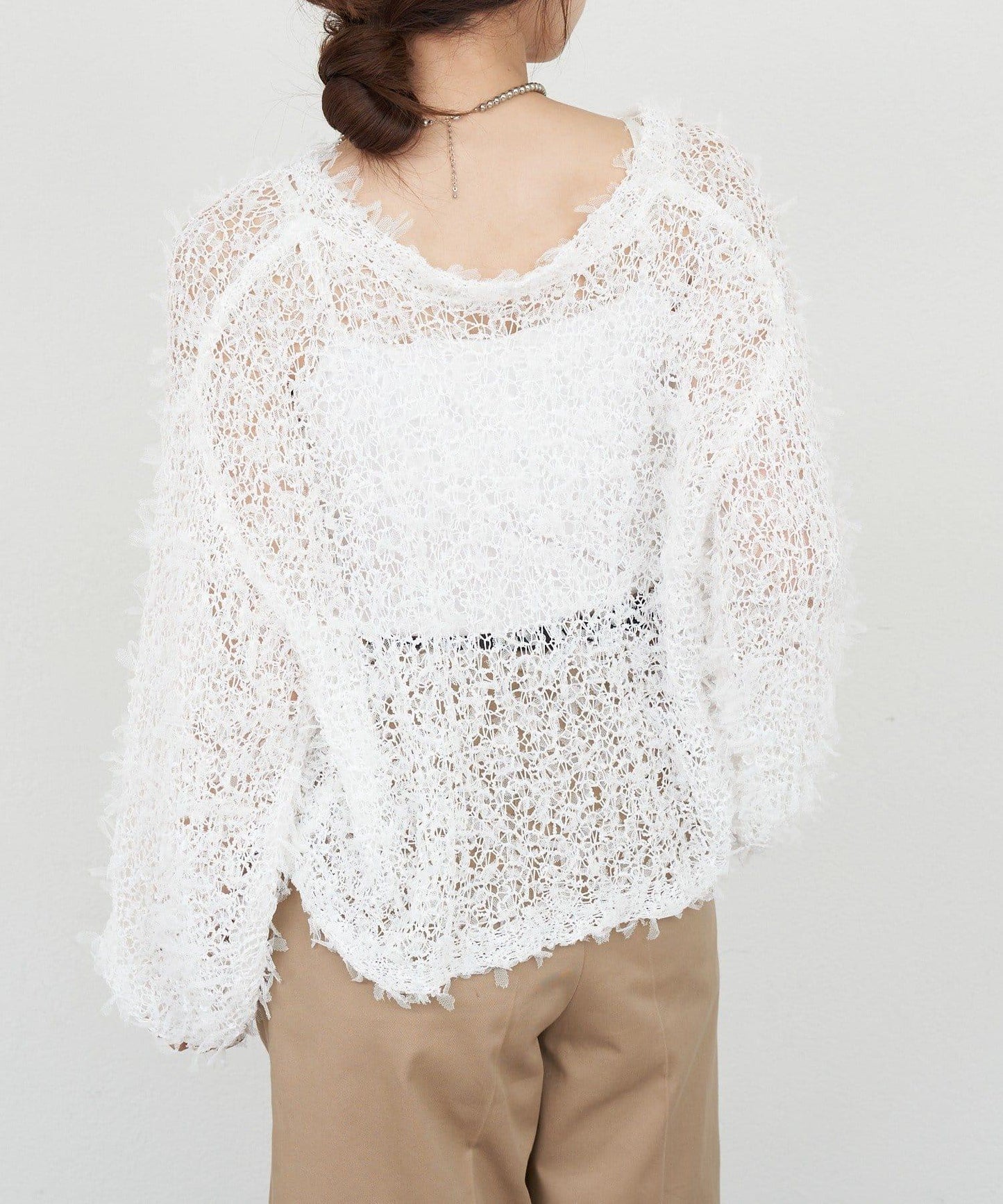 【26SS】網紗紗線點點開衫