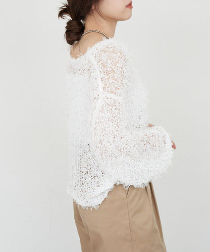 【26SS】網紗紗線點點開衫