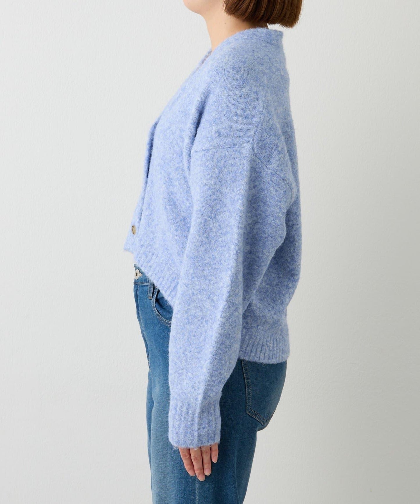 柔軟觸感狐狸絨V領開衫