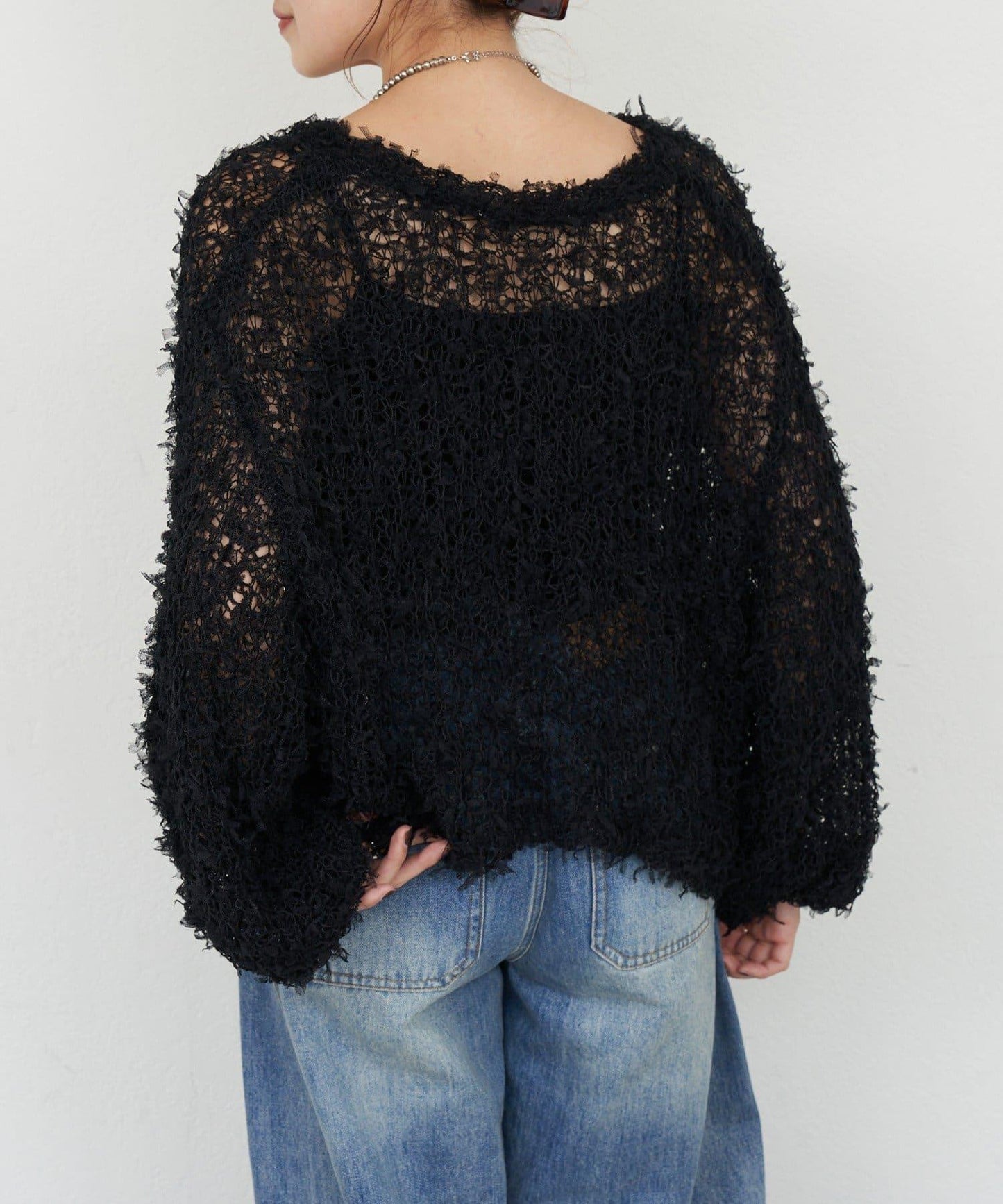 【26SS】網紗紗線點點開衫