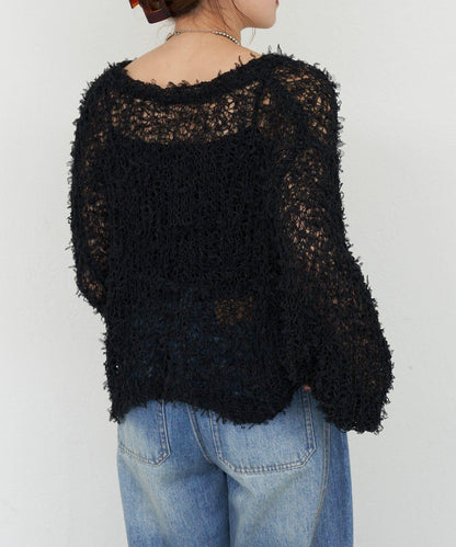 【26SS】網紗紗線點點開衫