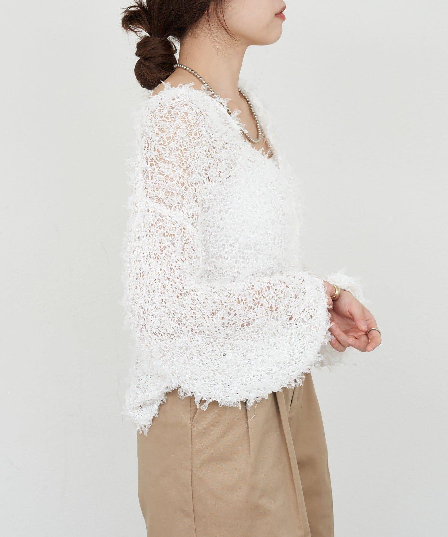 【26SS】網紗紗線點點開衫