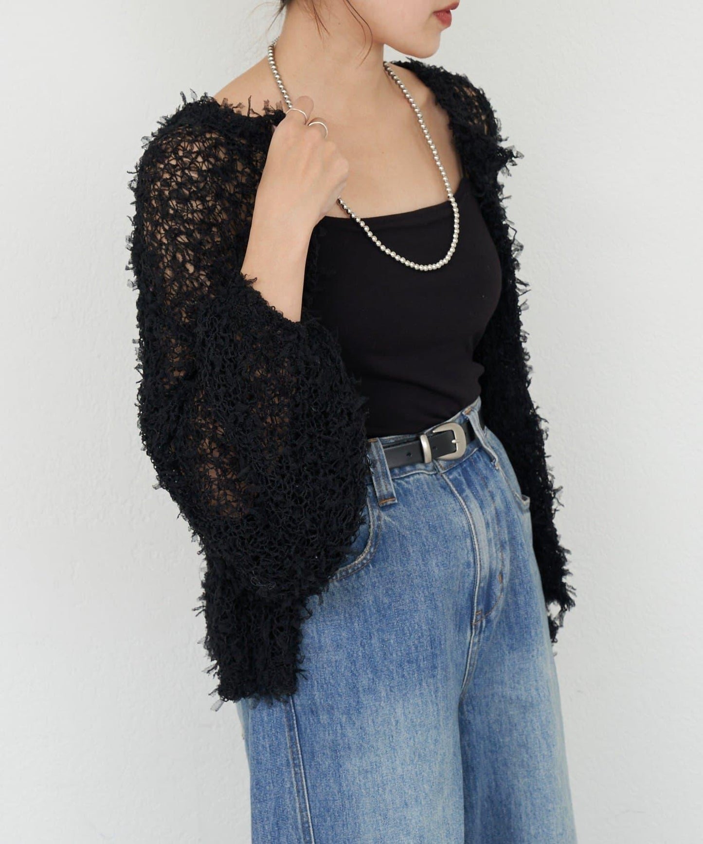 【26SS】網紗紗線點點開衫