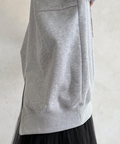 背部拉鍊照片印花加絨上衣