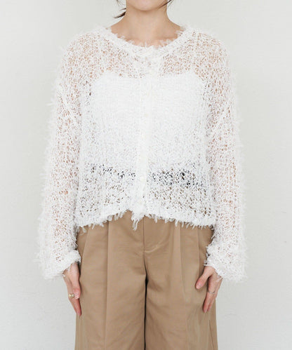 【26SS】網紗紗線點點開衫