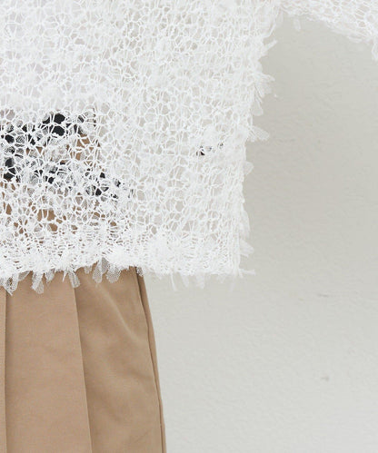 【26SS】網紗紗線點點開衫