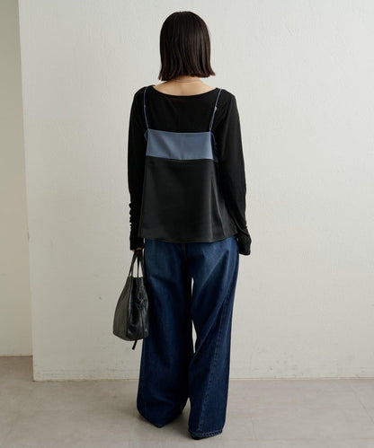 緞面蝴蝶結吊帶背心