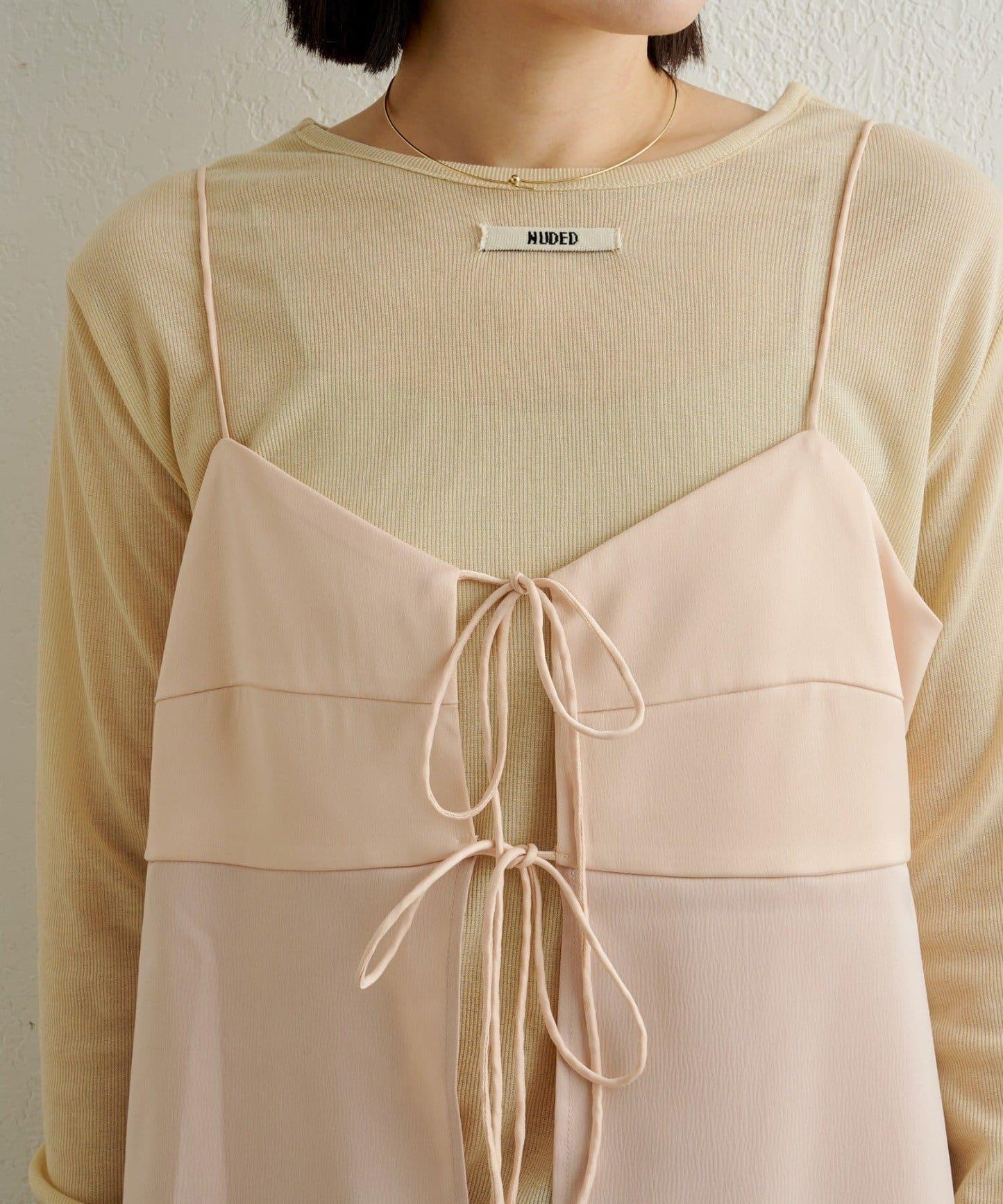 緞面蝴蝶結吊帶背心