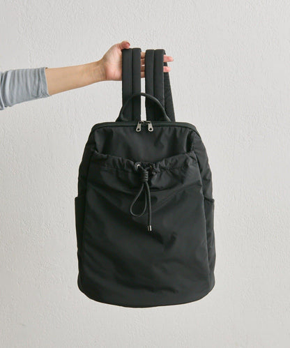 防潑水/A4尺寸兼容抽繩雙肩包