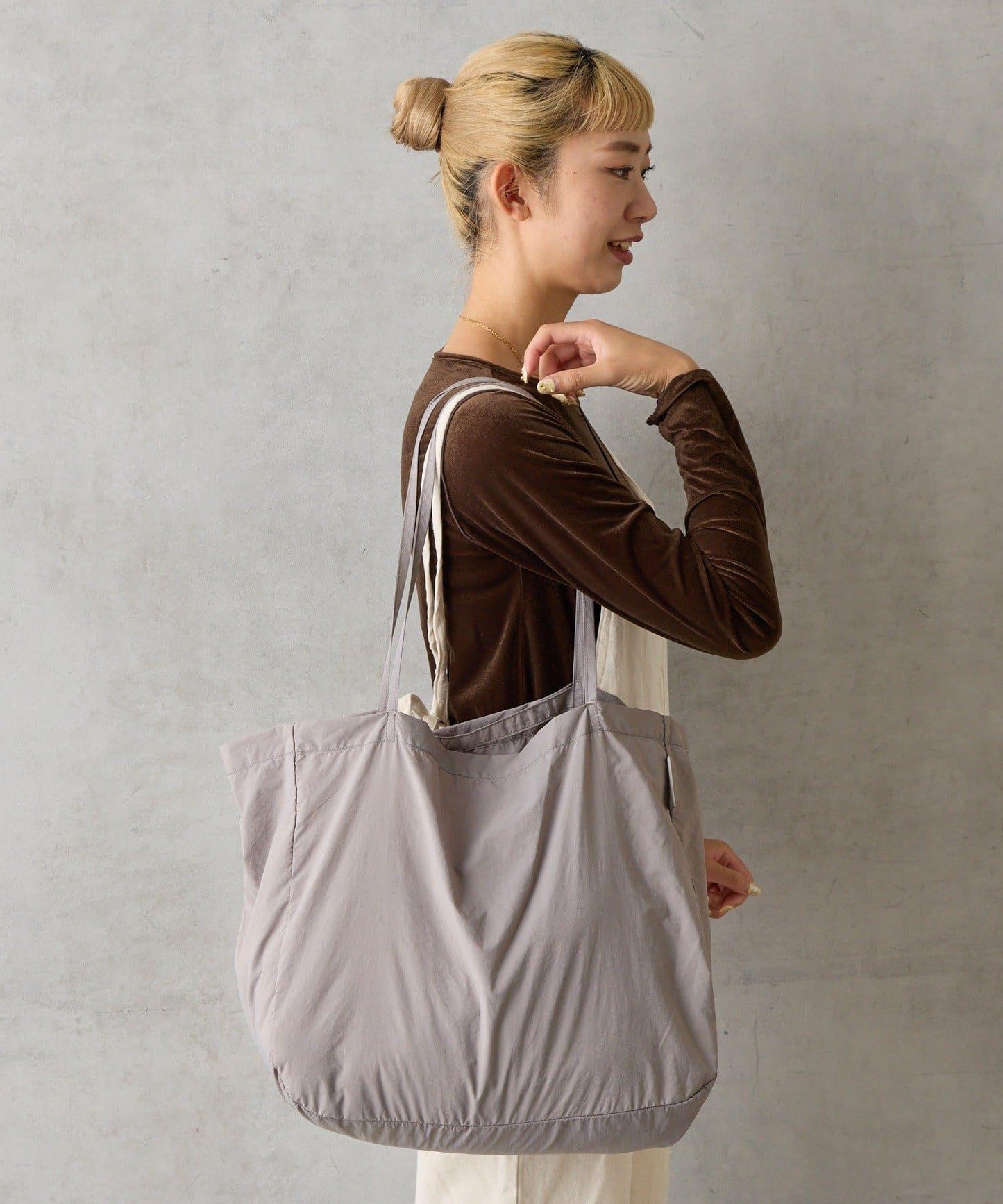 可摺疊尼龍兩用托特包