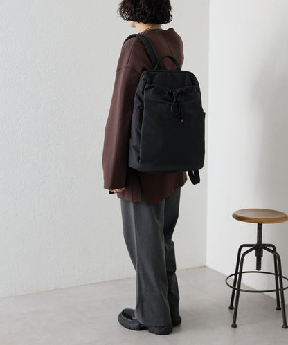 防潑水/A4尺寸兼容抽繩雙肩包