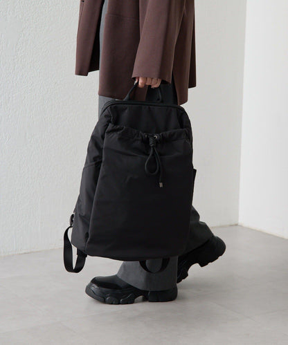 防潑水/A4尺寸兼容抽繩雙肩包