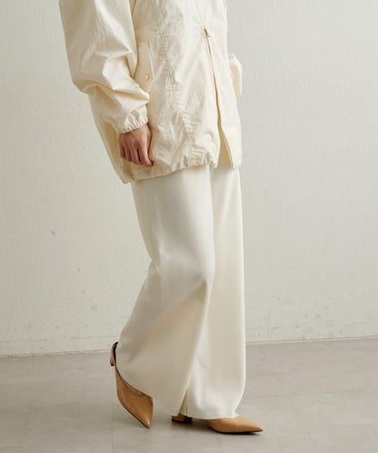 緞面斜裁休閒褲