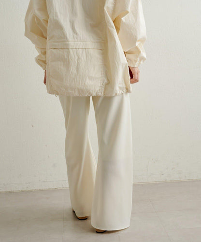 緞面斜裁休閒褲