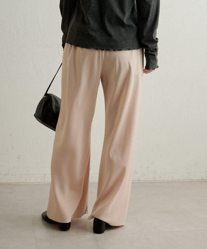 緞面斜裁休閒褲