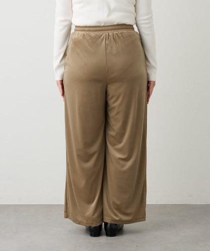 舒適穿著感透視天鵝絨休閒褲