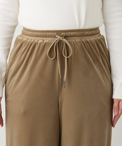 舒適穿著感透視天鵝絨休閒褲