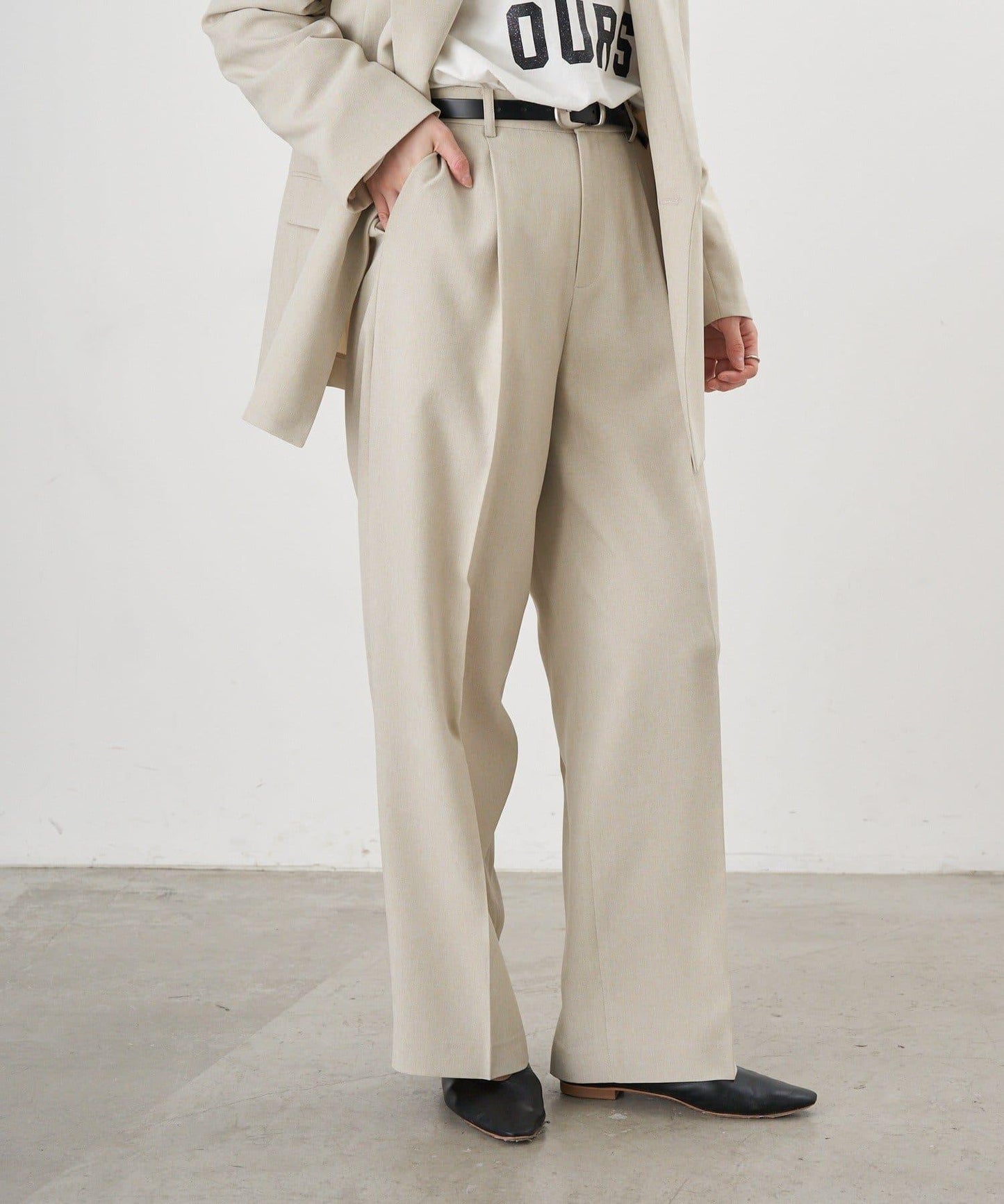 【26SS】寬鬆褶皺長褲