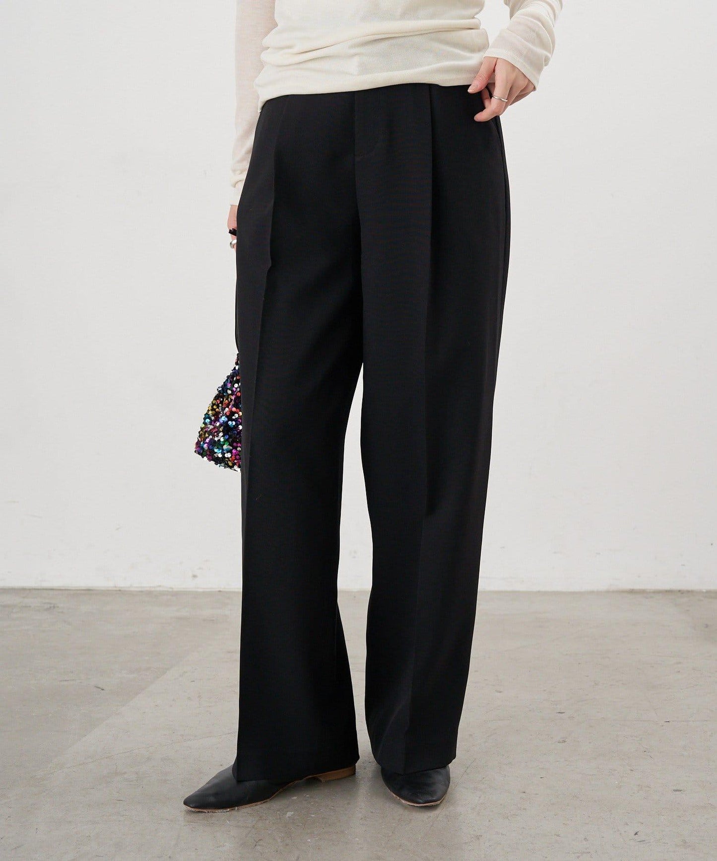 【26SS】寬鬆褶皺長褲