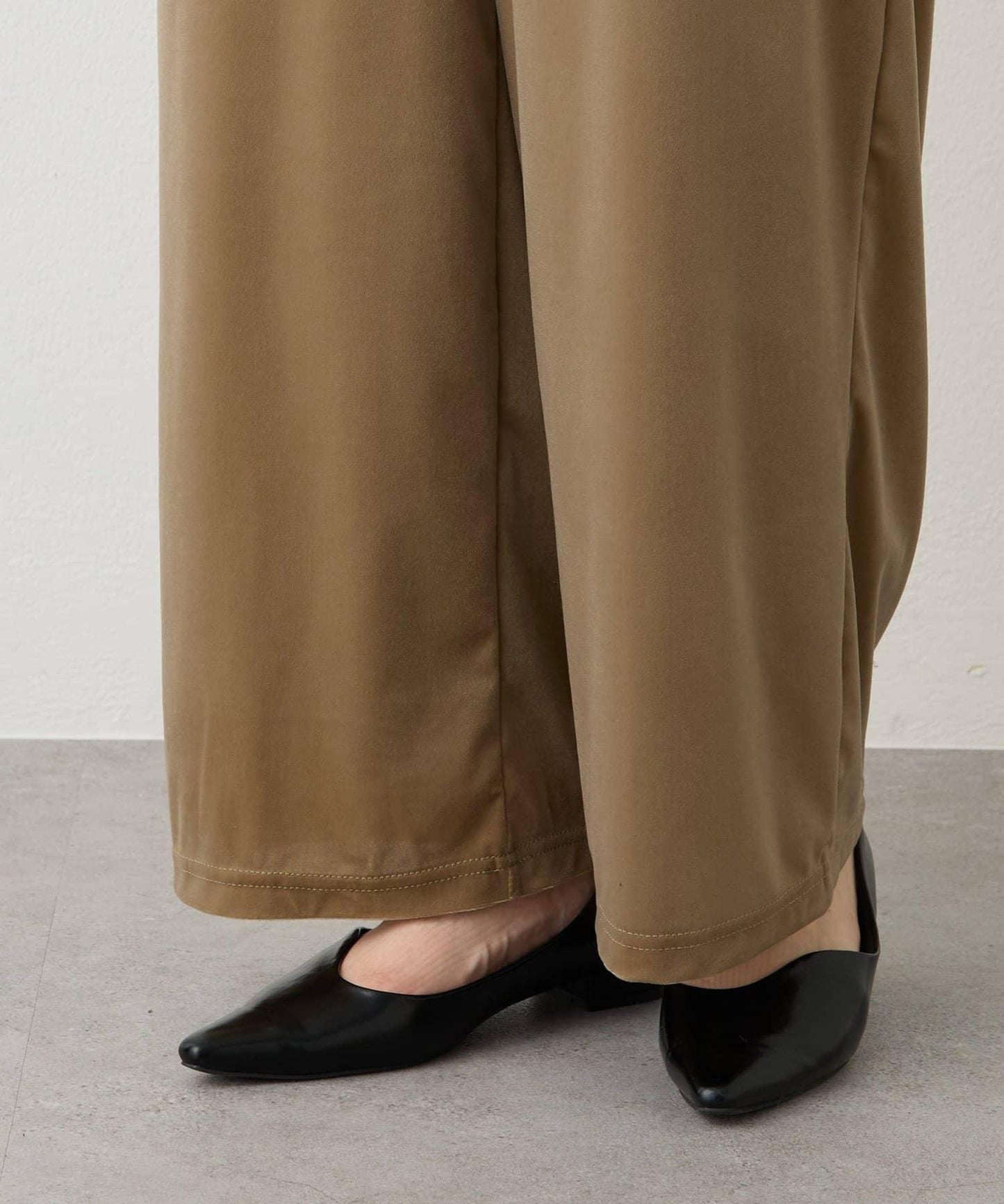 舒適穿著感透視天鵝絨休閒褲