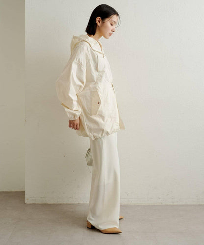 緞面斜裁休閒褲