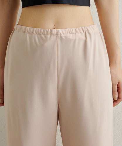 緞面斜裁休閒褲