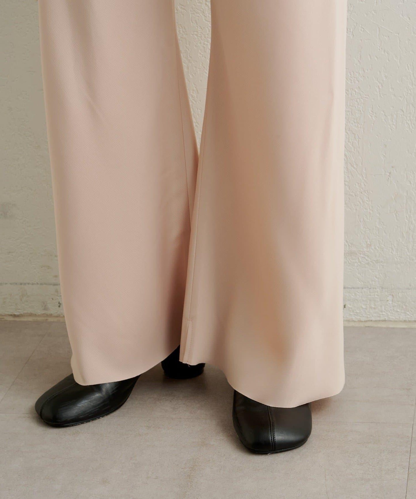 緞面斜裁休閒褲