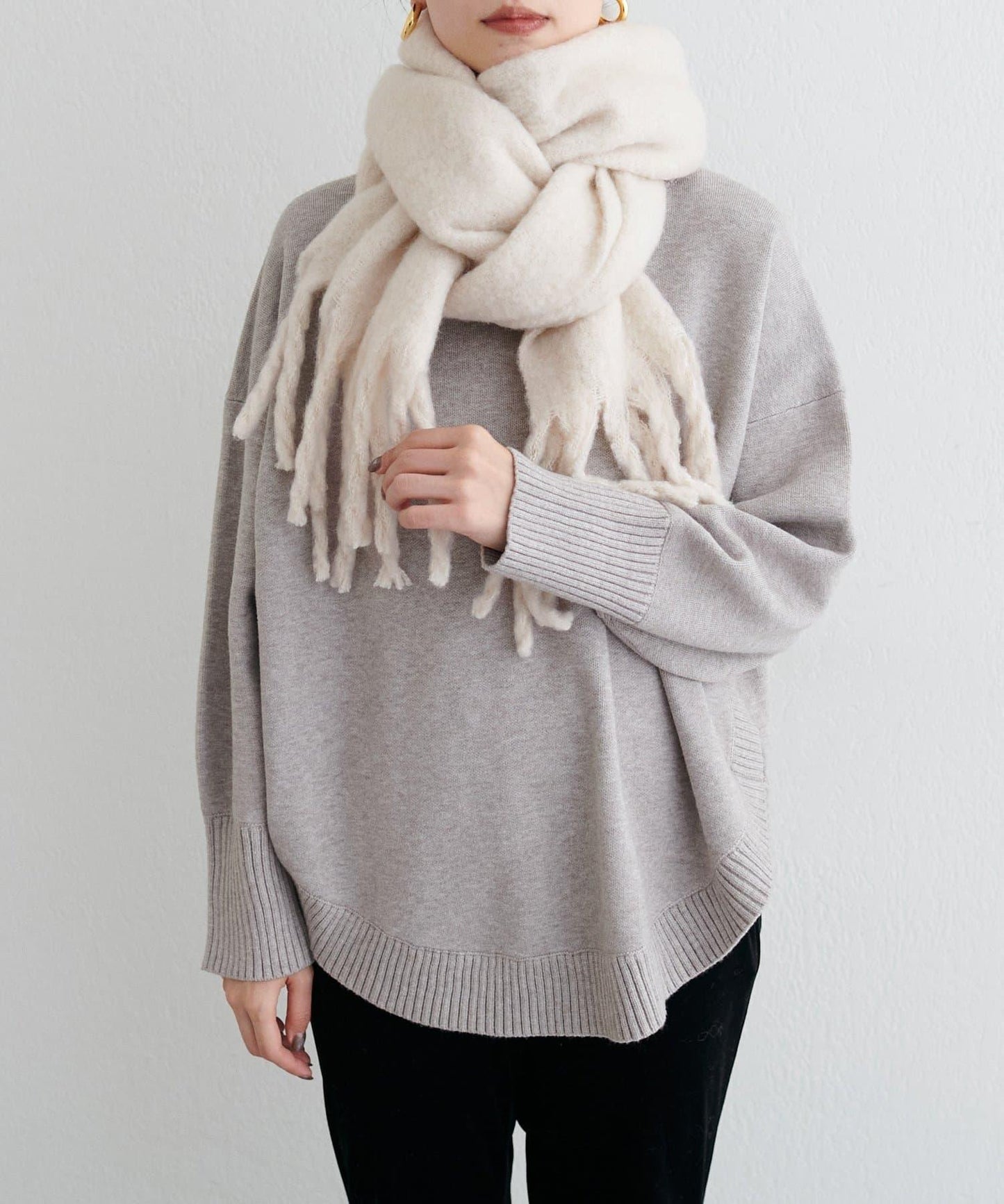 羊毛混紡圈圈紗圍巾