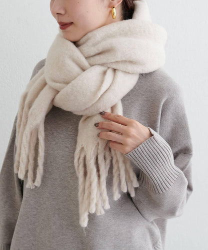 羊毛混紡圈圈紗圍巾