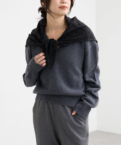 【à Nice (ア ・ニース)】手工蕾絲披肩