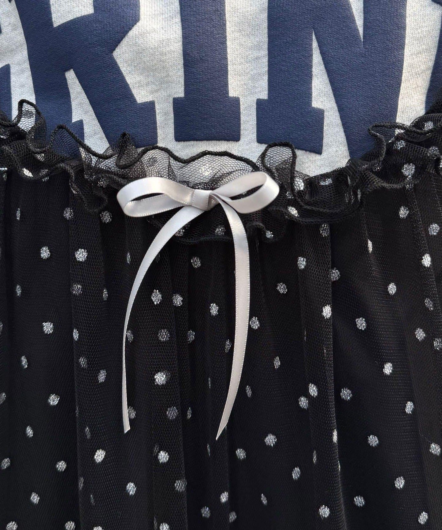 亮片波點網紗吊帶連衣裙