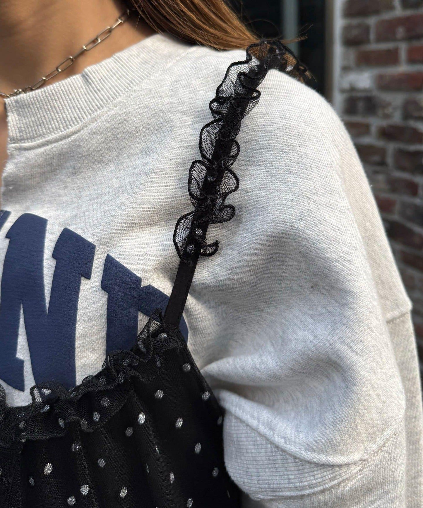 亮片波點網紗吊帶連衣裙