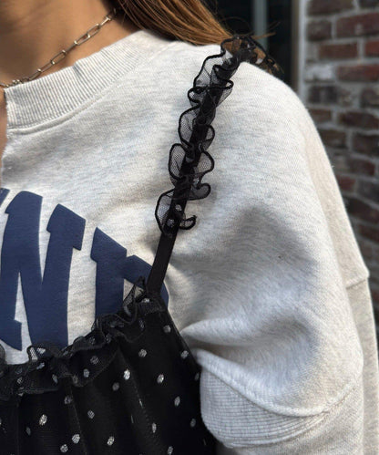 亮片波點網紗吊帶連衣裙