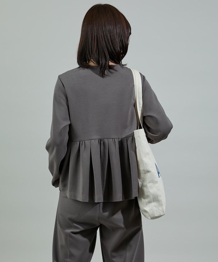 箱型荷葉邊開衫套裝