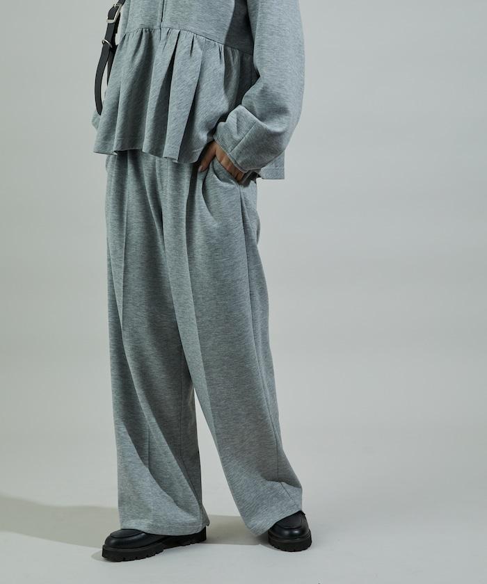 箱型荷葉邊開衫套裝