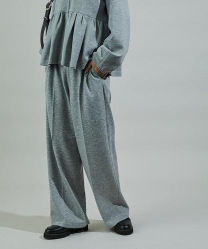 箱型荷葉邊開衫套裝