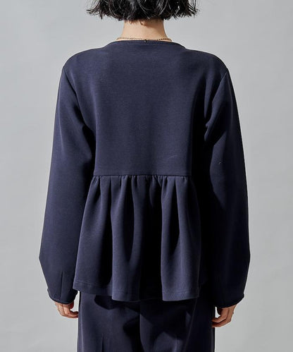 箱型荷葉邊開衫套裝