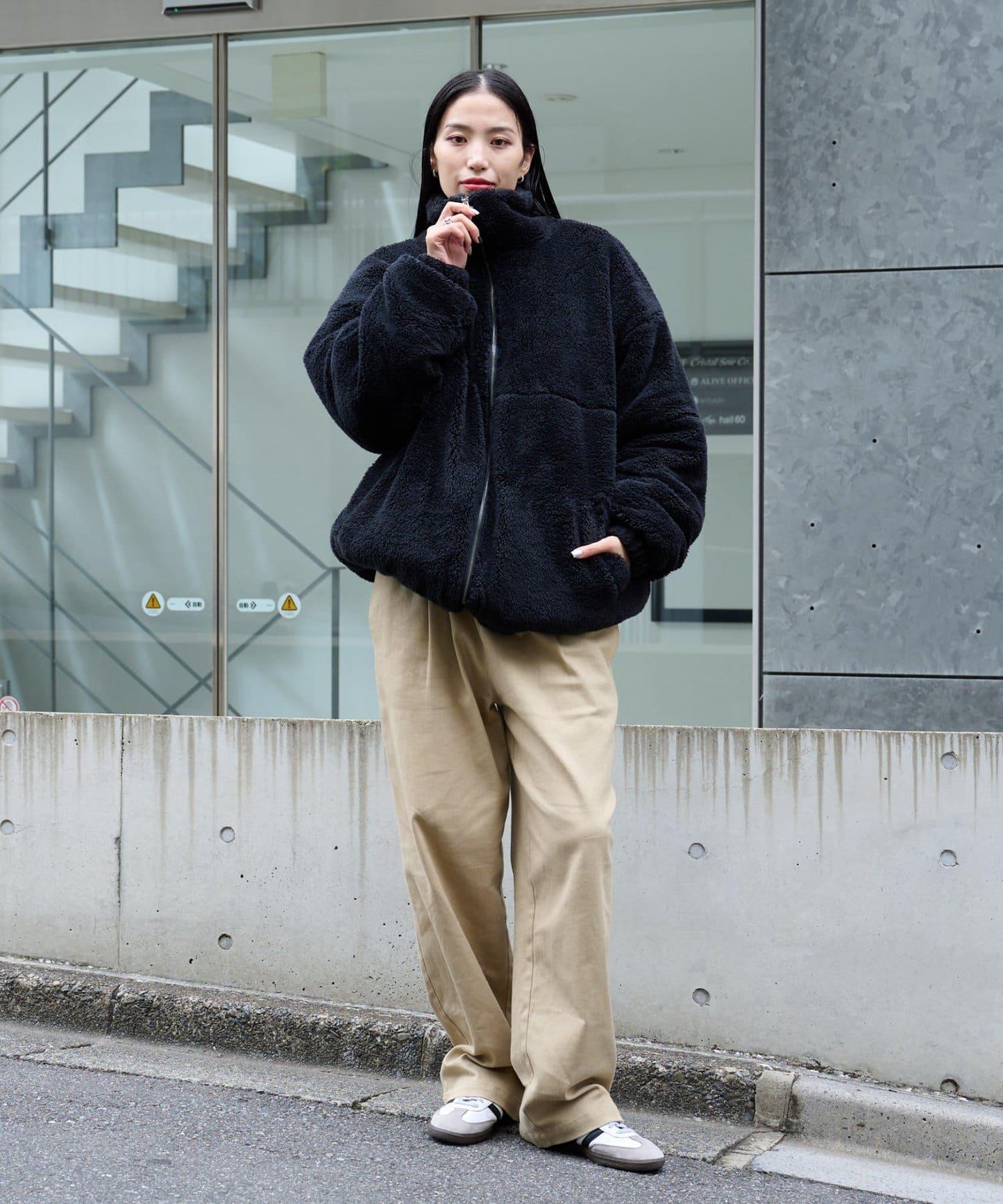 【復刻】長絨抓絨加大立領夾克